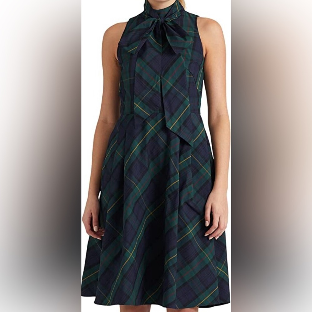 Ralph Lauren Black Label Women's Blue Yatroma Sleeveless Cocktail Dress Size 6